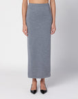 Moschino Moschino Beige/grey wool long skirt