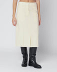 Jil Sander Jil Sander Vanilla-coloured wool skirt