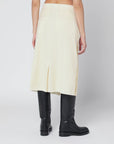 Jil Sander Jil Sander Vanilla-coloured wool skirt