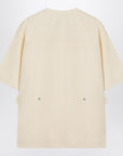 Jil Sander Jil Sander Ivory silk blend shirt jacket
