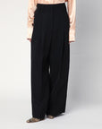 Jil Sander Jil Sander Wide black pants in silk blend
