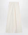 Jil Sander Jil Sander Wide cream trousers in silk blend