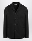 Lemaire LEMAIRE Black overshirt jacket in wool blend