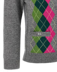 Ganni Ganni Grey Check Cardigan