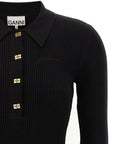 Ganni Ganni Melange Rib Knit Mini Dress