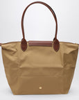Longchamp Longchamp Fawn-coloured Le Pliage Original L bag