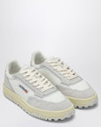 Autry AUTRY White/grey leather and mesh low CLC trainer