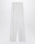 Sportmax Sportmax Wide white cotton trousers