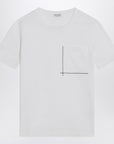 Brunello Cucinelli Brunello Cucinelli White cotton t-shirt with shiny pocket