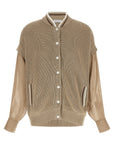 Brunello Cucinelli Brunello Cucinelli Organza Sleeve Cardigan