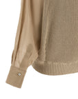 Brunello Cucinelli Brunello Cucinelli Organza Sleeve Cardigan