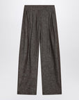 Brunello Cucinelli Brunello Cucinelli Wide brown trousers in cotton blend