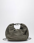Brunello Cucinelli Brunello Cucinelli Hobo Brioche Bag in Grey/Sage Green Suede