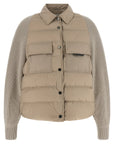 Brunello Cucinelli Brunello Cucinelli Shiny Flap Detail Down Jacket