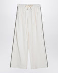 Brunello Cucinelli Brunello Cucinelli Wide white trousers in cotton and silk