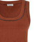 Brunello Cucinelli Brunello Cucinelli Shiny Trim Top