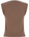 Brunello Cucinelli Brunello Cucinelli Shiny Trim Tank Top