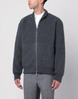 Thom Browne Thom Browne Grey wool zip-up cardigan