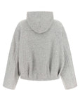 Brunello Cucinelli Brunello Cucinelli Shiny Zipper Pull Cropped Hoodie