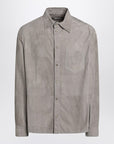 Brunello Cucinelli Brunello Cucinelli Khaki leather shirt
