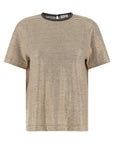 Brunello Cucinelli Brunello Cucinelli Shiny Collar Detail T-shirt