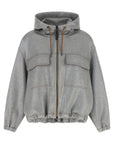 Brunello Cucinelli Brunello Cucinelli Shiny Zipper Pull Bomber Jacket