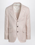 Brunello Cucinelli Brunello Cucinelli Papaya-colored Prince of Wales jacket