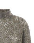 Brunello Cucinelli Brunello Cucinelli Dazzling Abstract Leaf Sweater