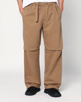 Darkpark DARKPARK Tobacco-coloured Jordan wide leg trousers