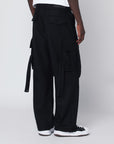 Darkpark DARKPARK Black Saint wool cargo trousers