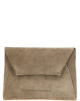 Brunello Cucinelli Brunello Cucinelli Monile Suede Clutch Bag