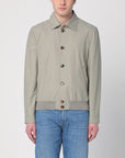 Brunello Cucinelli Brunello Cucinelli Khaki green bomber jacket in cotton blend