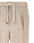 Brunello Cucinelli Brunello Cucinelli Striped Linen Trousers
