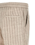 Brunello Cucinelli Brunello Cucinelli Striped Linen Trousers
