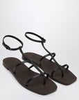 Brunello Cucinelli Brunello Cucinelli Black Sandals with Precious Strap
