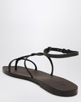 Brunello Cucinelli Brunello Cucinelli Black Sandals with Precious Strap