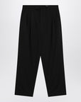 Lemaire LEMAIRE Black drawstring pants in wool blend