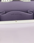 Self-Portrait Self-Portrait Lilac Leather Mini Bow Handbag