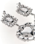Self-Portrait Self-Portrait Crystal Pearl Tiered Heart Earrings
