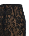 Self-Portrait Self-Portrait Black Lace Midi Skirt