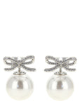 Self-Portrait Self-Portrait Crystal Bow Pearl Back Earrings