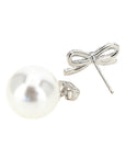 Self-Portrait Self-Portrait Crystal Bow Pearl Back Earrings