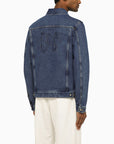 Palm Angels Palm Angels Blue denim jacket with Monogram