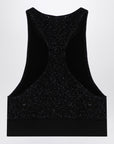Palm Angels Palm Angels Black lurex top in viscose blend