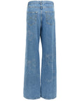 Mach & Mach Mach & Mach Crystal Ribbon Hot Fix Jeans
