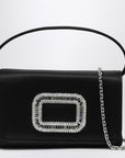 Roger Vivier ROGER VIVIER Black satin Micro Pilgrim bag