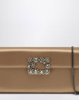 Roger Vivier ROGER VIVIER Beige satin Efflorescence clutch bag with buckle