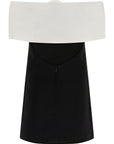 Self-Portrait Self-Portrait Black Crêpe Flower Mini Dress