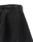 Self-Portrait Self-Portrait Self Portrait Black Flared Denim Mini Skirt