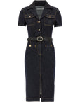 Self-Portrait Self-Portrait Indigo Denim Midi Dress